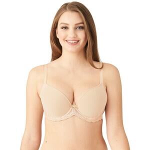 Wacoal Sand Color La Femme Underwire Full Coverage T-Shirt Bra Size 34D